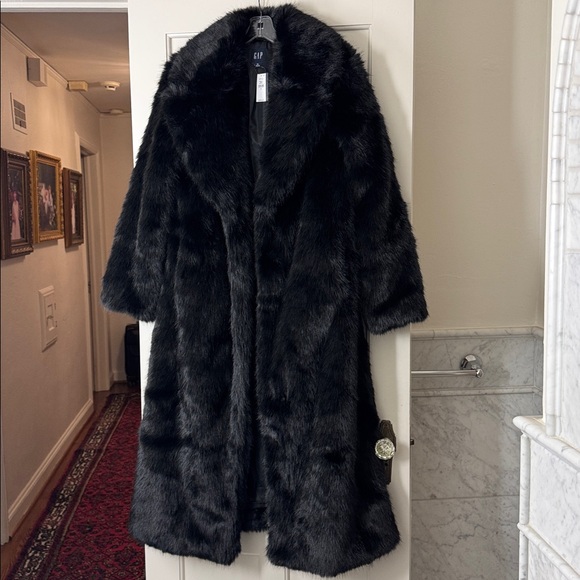 GAP Faux Fur Long Coat - Picture 6 of 13